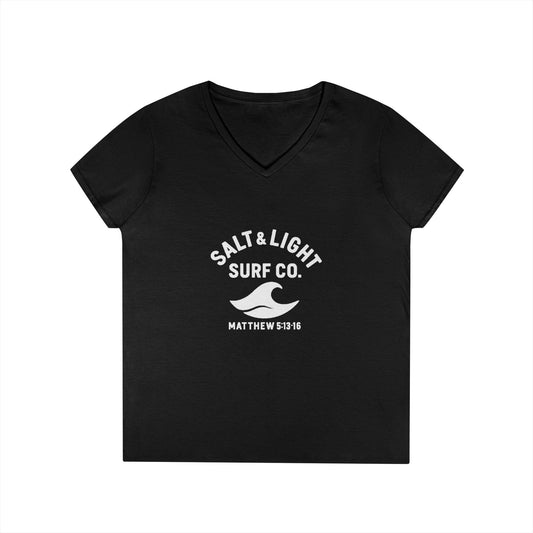 Salt and Light Surf Co/Faith Beach collection Ladies' V-Neck T-Shirt