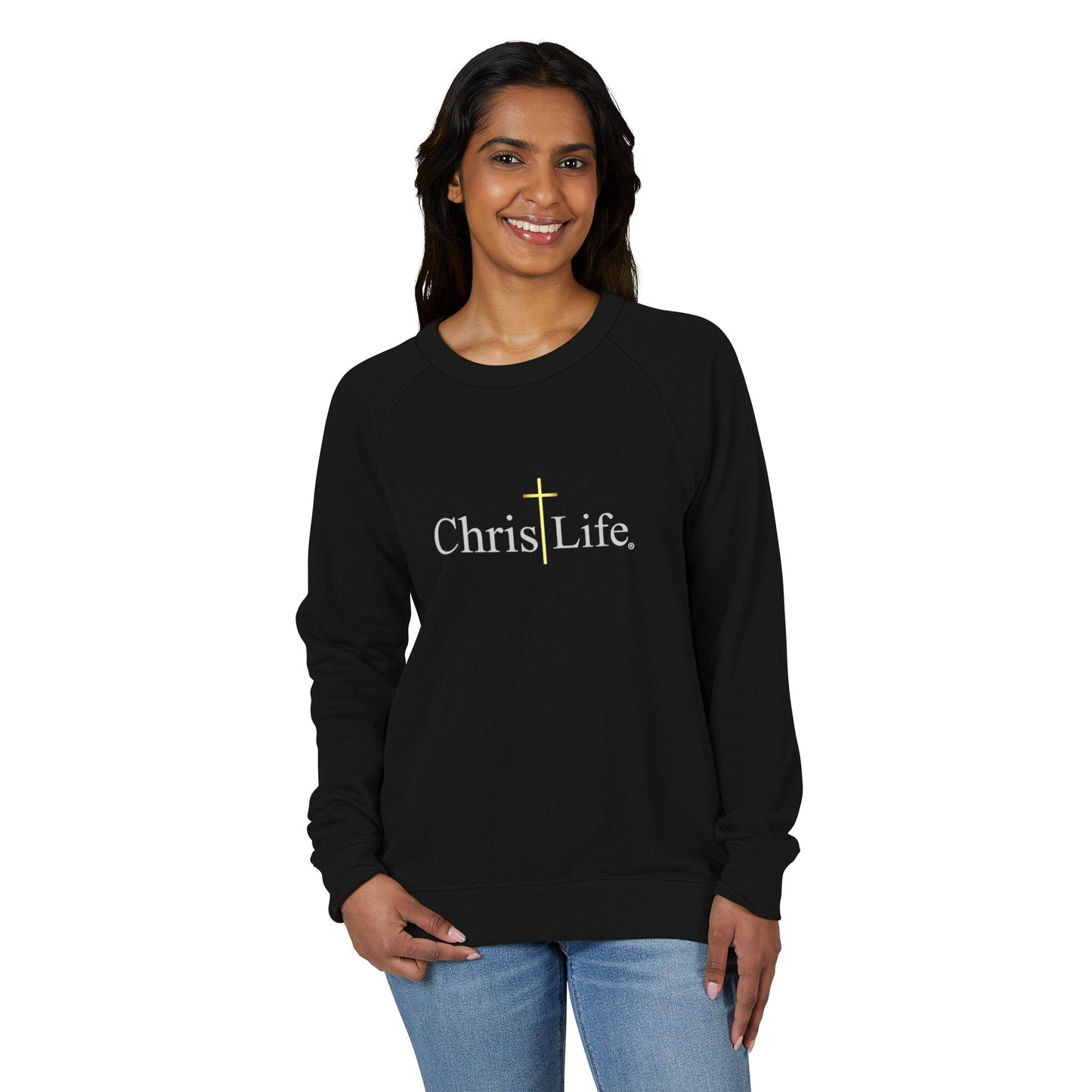 Unisex French Terry Raglan Crewneck with ChristLife