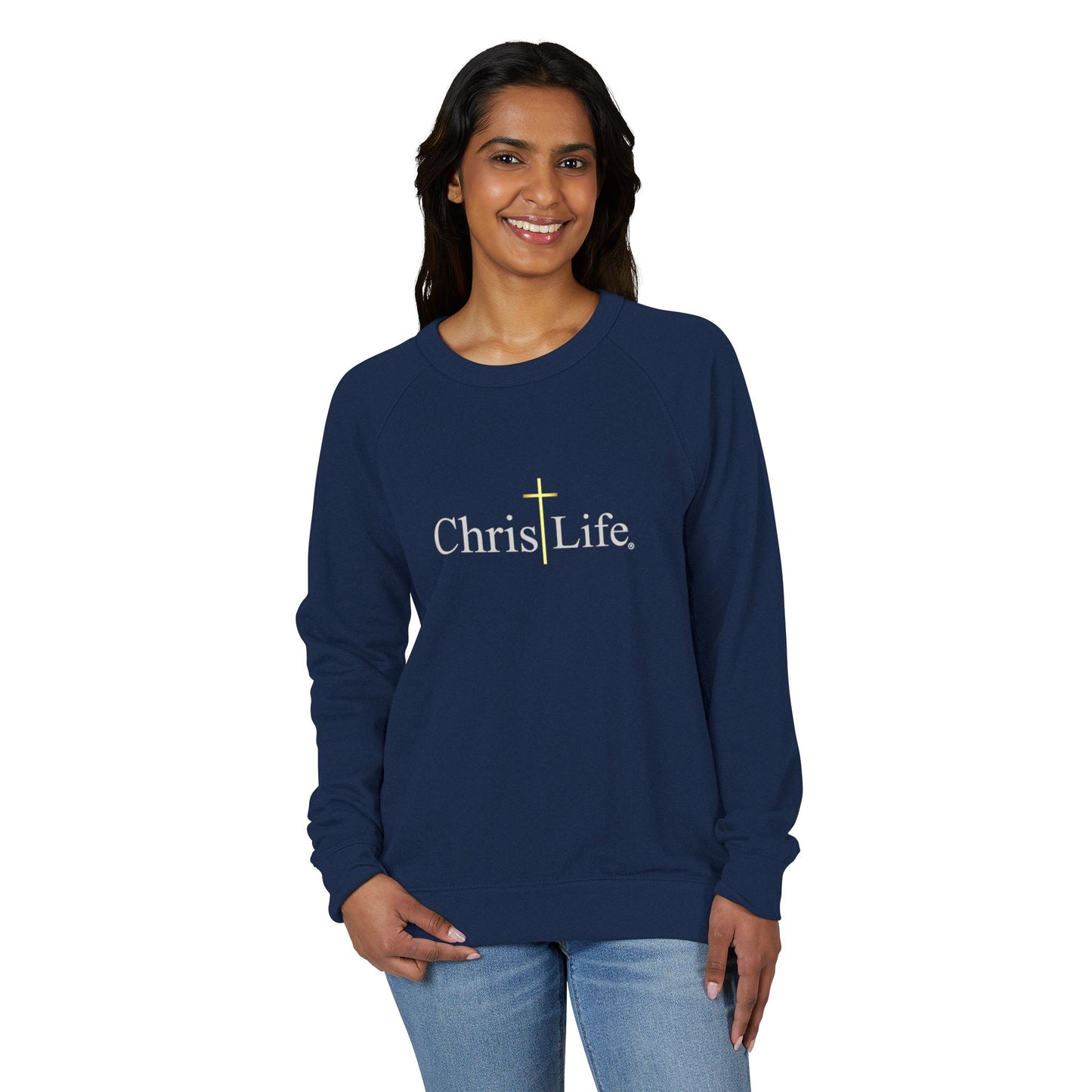Unisex French Terry Raglan Crewneck with ChristLife