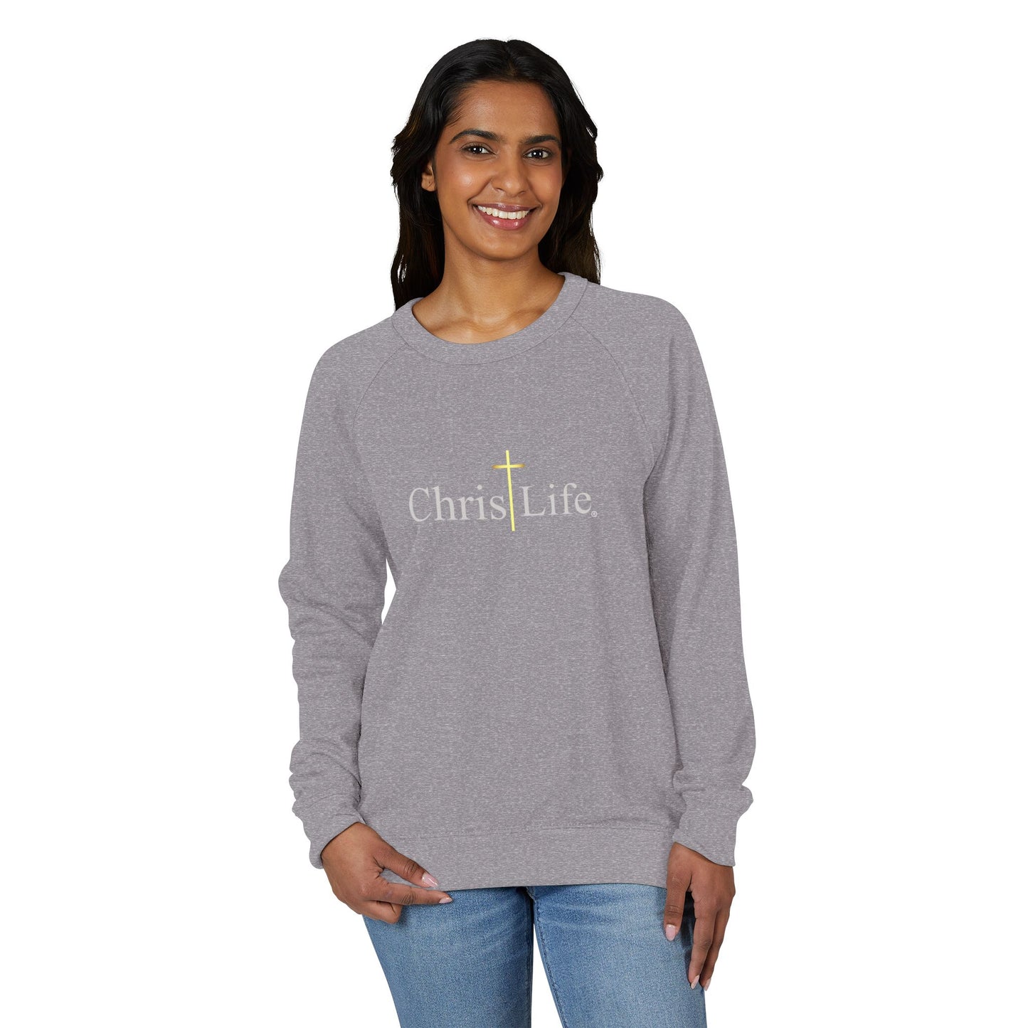 Unisex French Terry Raglan Crewneck with ChristLife