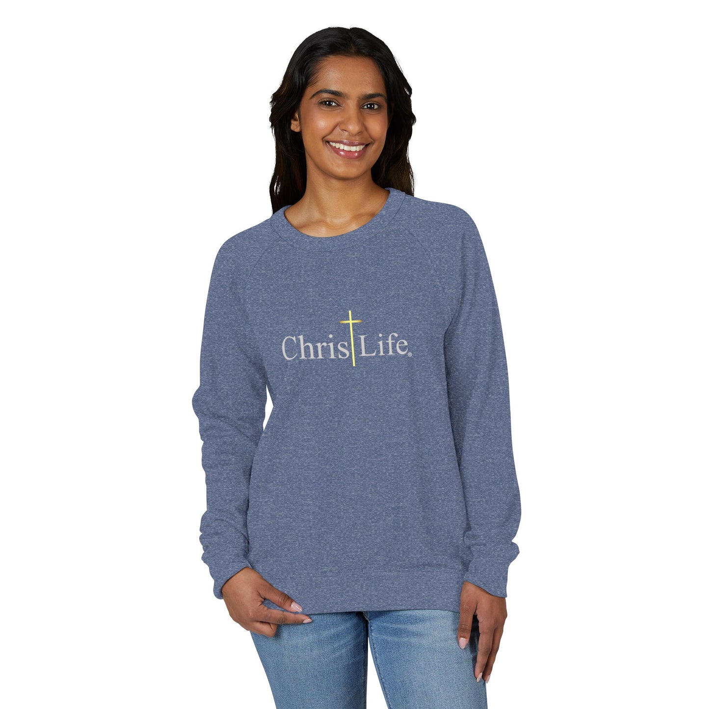 Unisex French Terry Raglan Crewneck with ChristLife