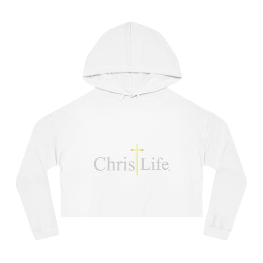 Women’s Chic and Silky Soft Cropped Hooded Sweatshirt with christlife copy