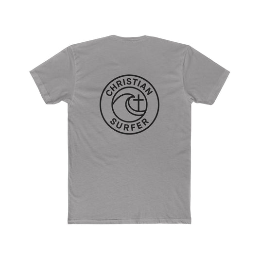 Christian Surfer T-Shirt — Back of the shirt with Faith & Wave Logo
