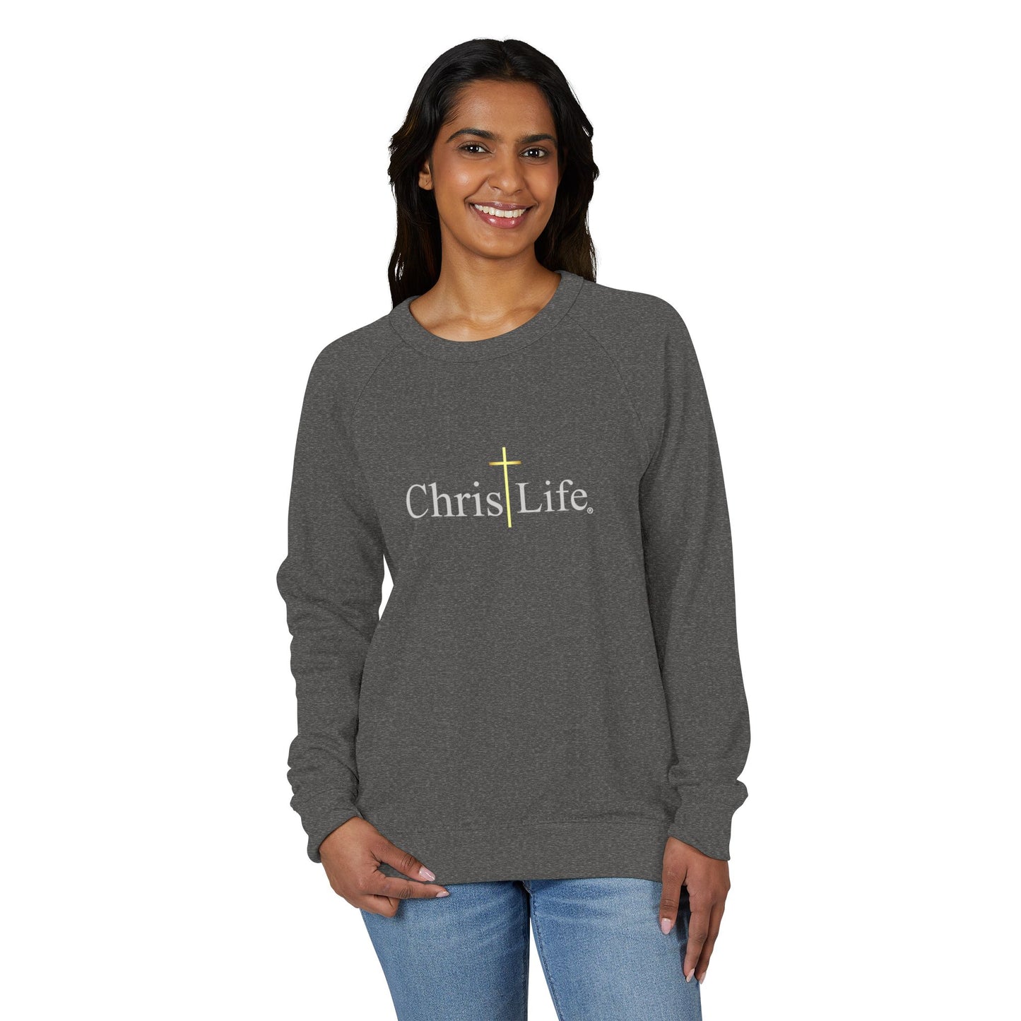 Unisex French Terry Raglan Crewneck with ChristLife