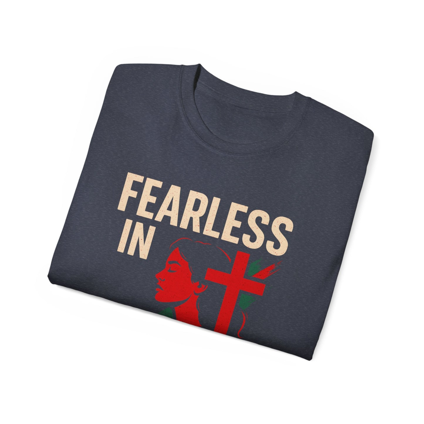 Fearless in Faith Tee, Inspirational T-Shirt, Gifts for Her, Christian Apparel, Faith-Based Wear, Unisex Cotton Tee