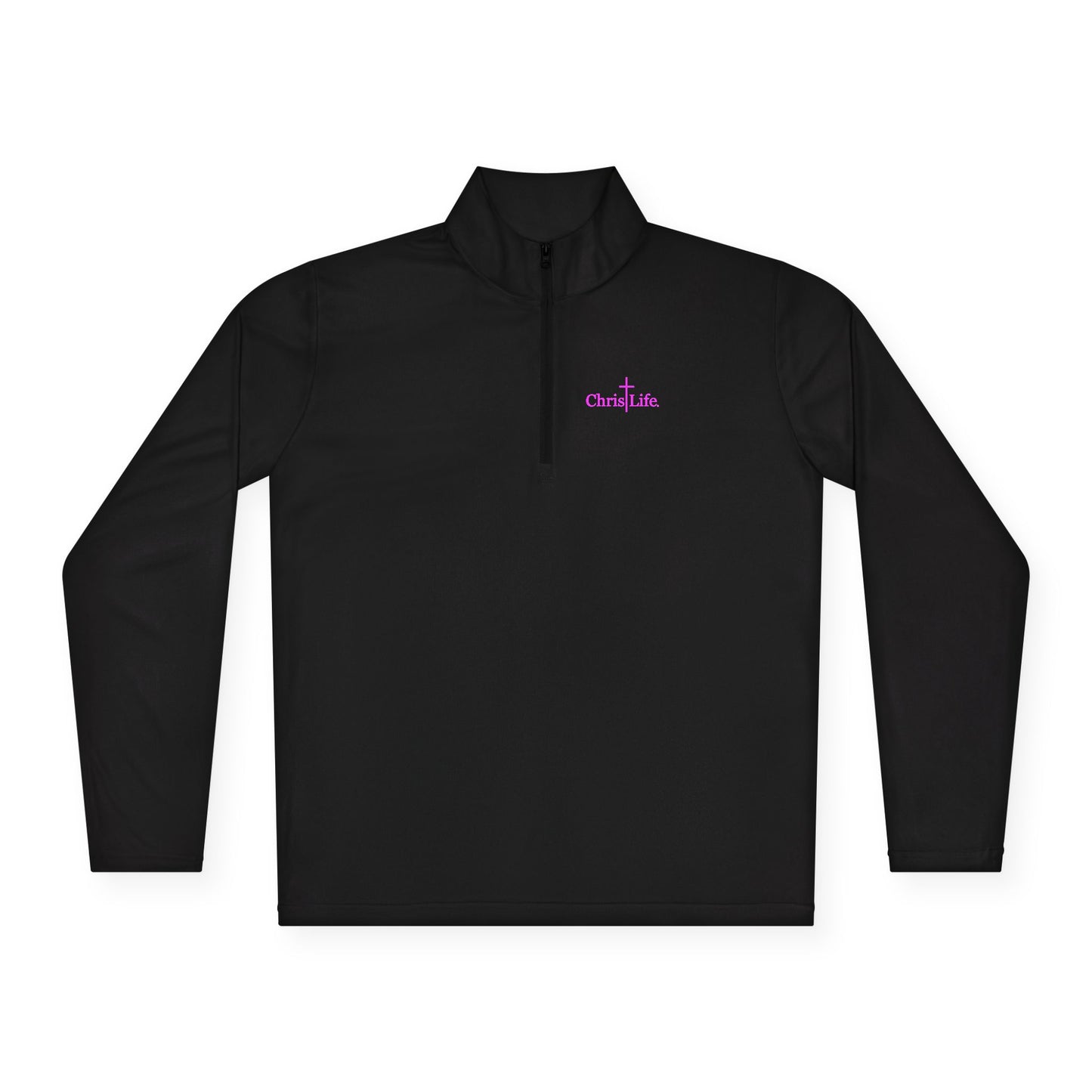 Unisex Quarter-Zip Pullover - Christlife Logo in Pink