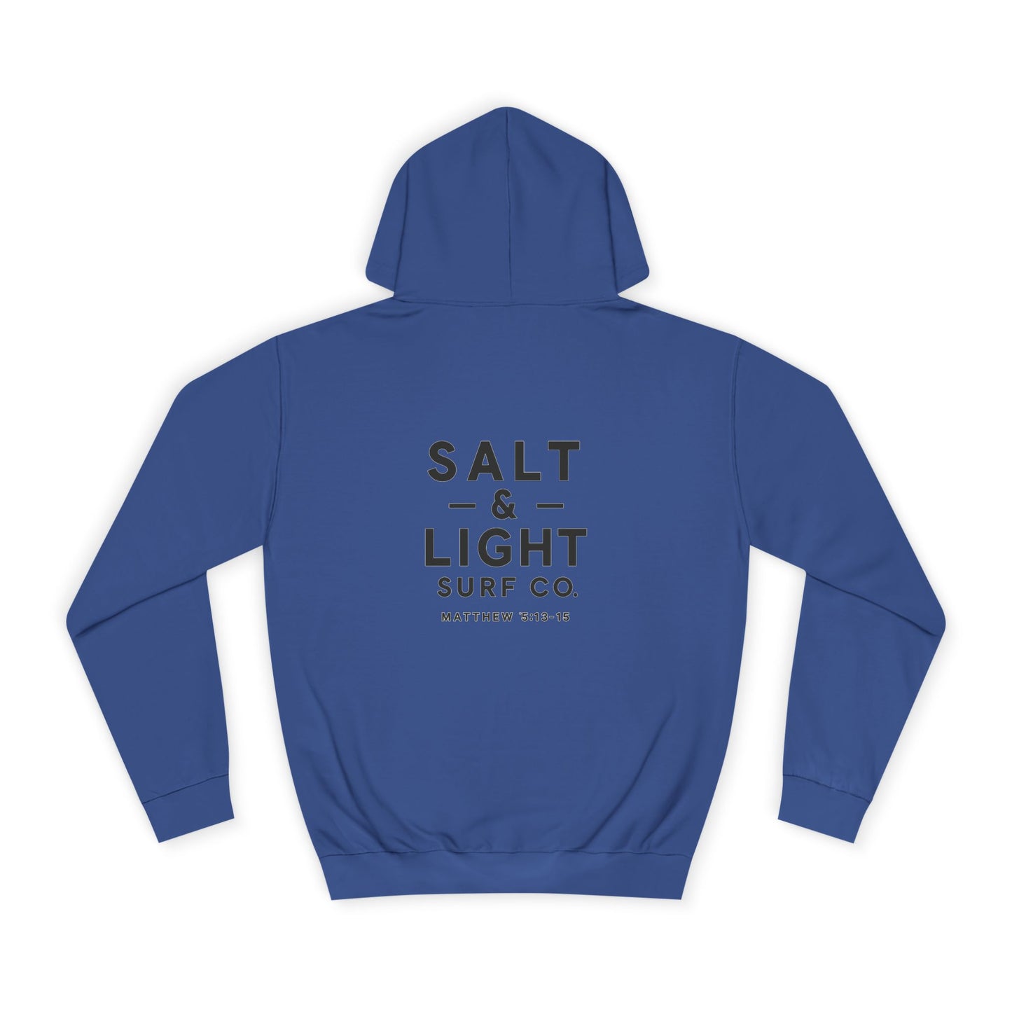 Salt and Light  Surf Co - Unisex College Hoodie, Cozy University Sweatshirt, Surf-Inspired Hoodie, Casual College Apparel, Faith-Based Surf Gear, Gift for Students