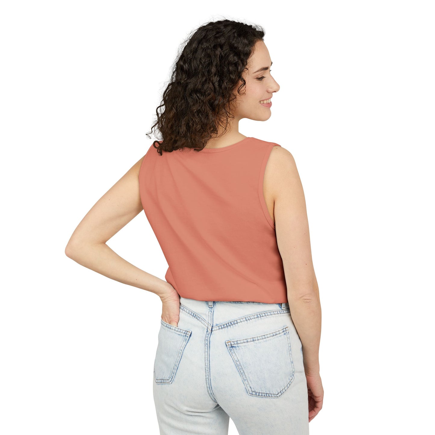 Unisex Garment- Cute Dyed Tank Top with Gray ChristLife logo