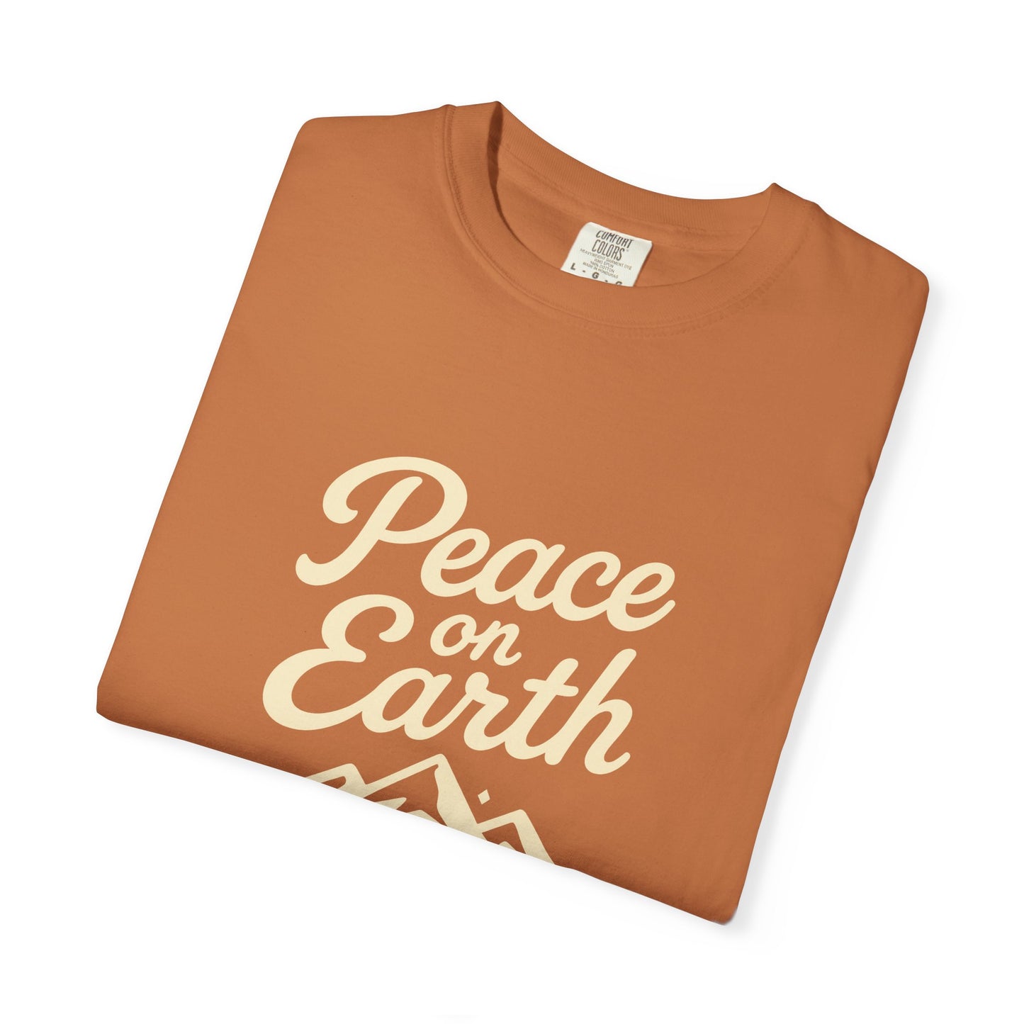 Peace on Earth - Beige Copy, Unisex Garment-Dyed T-Shirt, comfort T-Shirt