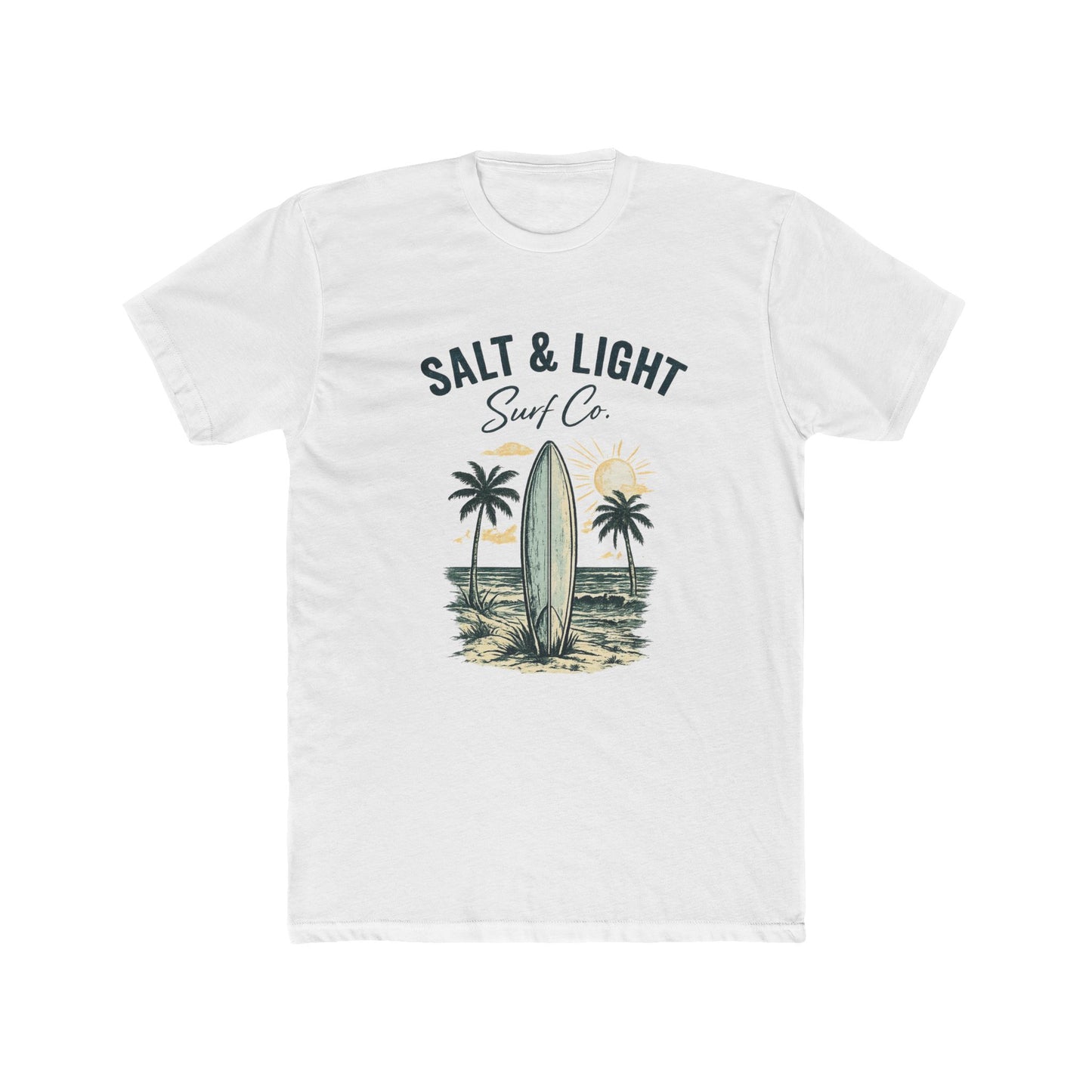 Surf Co. 'Salt & Light' Beach Tee — Vintage Surfboard Palm T-Shirt