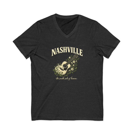 Nashville South Side Of Heaven - V-Neck Acoustic Music City Shirt