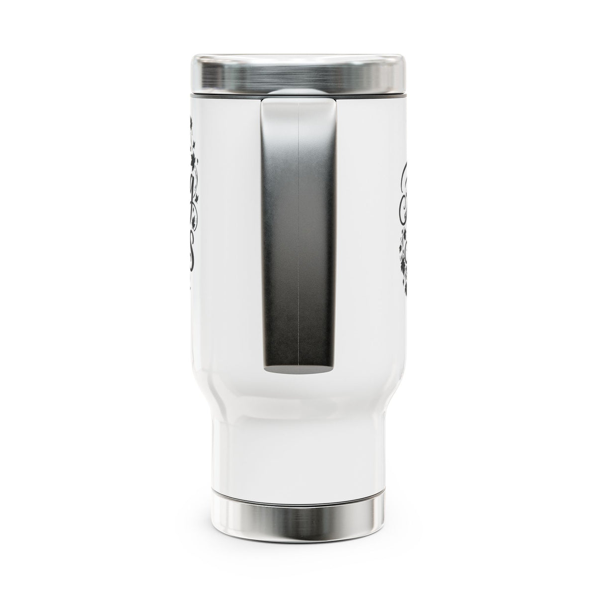Falling for Jesus Black  - Black Vintage Copy 14oz Stainless Steel Travel Mug with Handle
