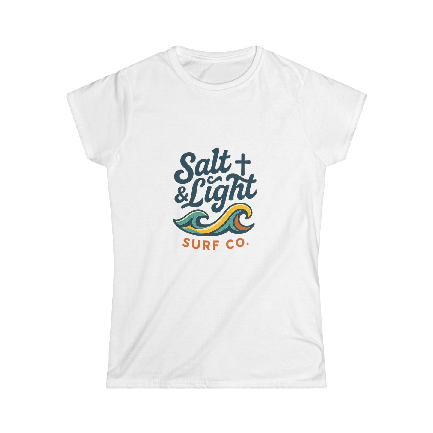 Salt & Light Surf Co. Women's Tee — Coastal Wave Graphic Shirt