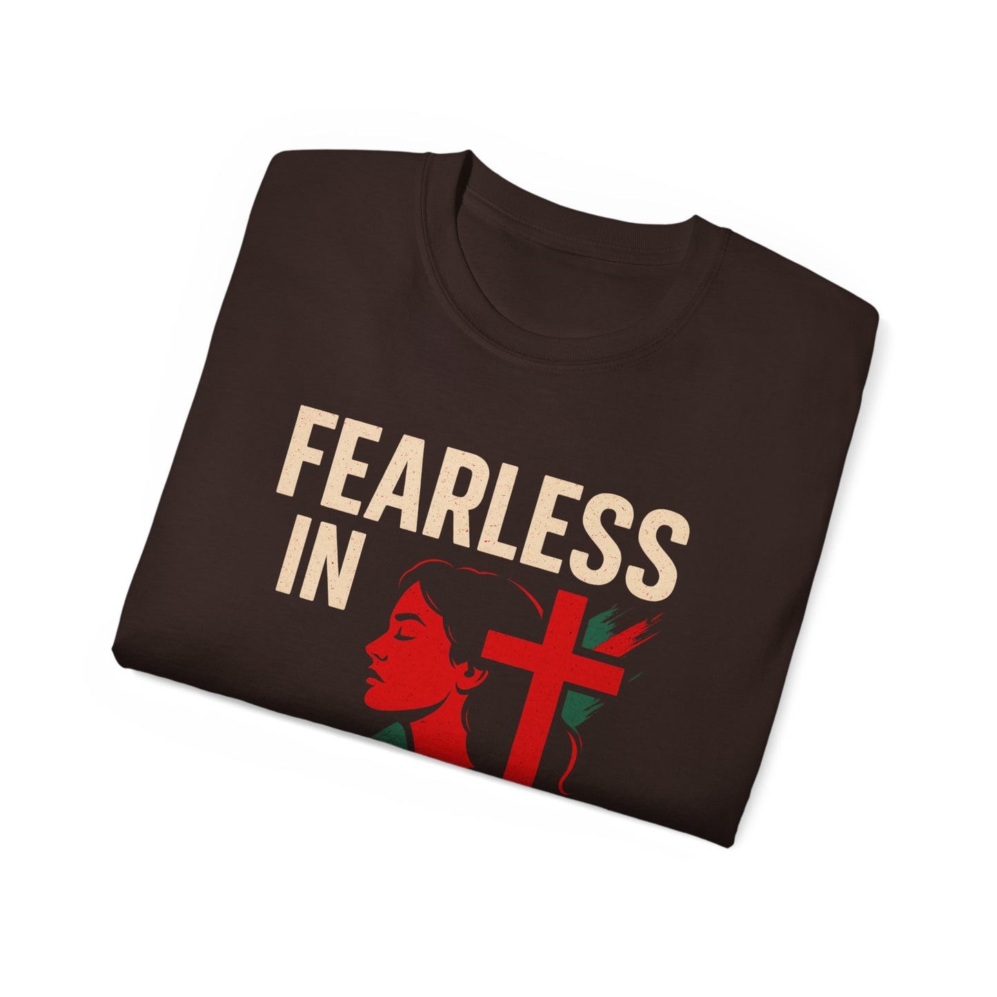 Fearless in Faith Tee, Inspirational T-Shirt, Gifts for Her, Christian Apparel, Faith-Based Wear, Unisex Cotton Tee