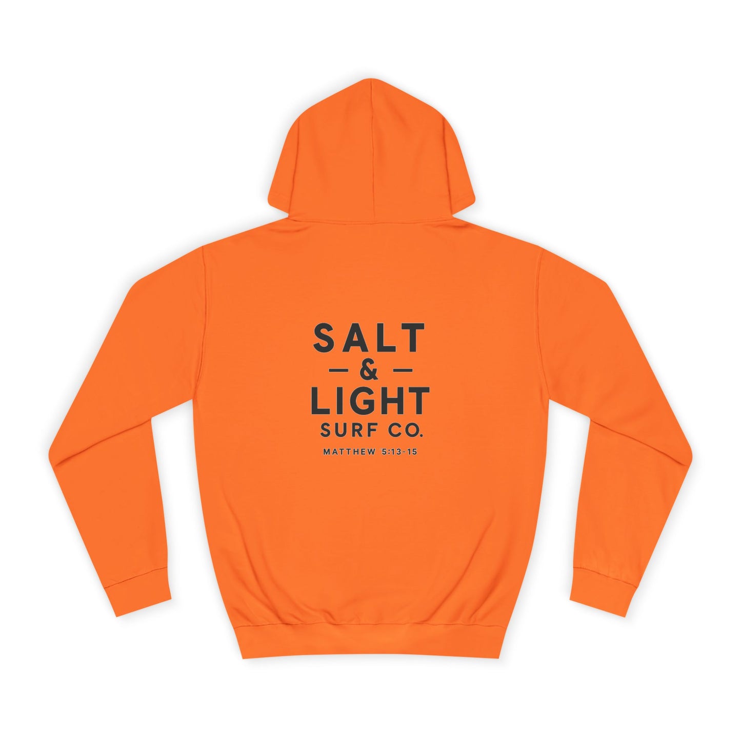 Salt and Light  Surf Co - Unisex College Hoodie, Cozy University Sweatshirt, Surf-Inspired Hoodie, Casual College Apparel, Faith-Based Surf Gear, Gift for Students