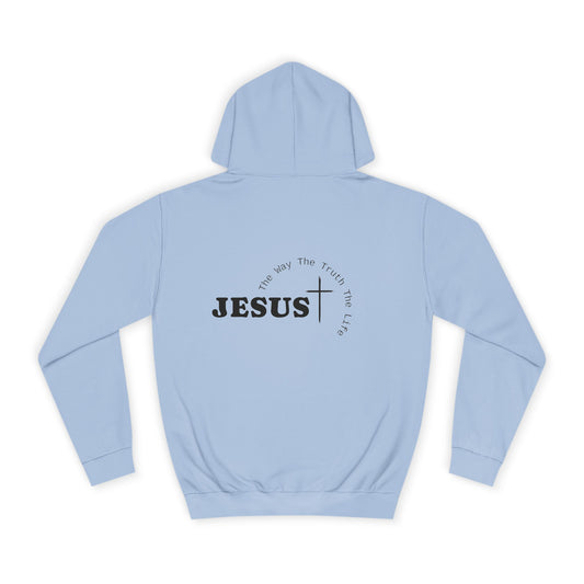 Unisex College Hoodie with 'JESUS' The Way The Truth The Life, Faith-inspired, Casual Religion Apparel, Graduation Gift for Students, Youth and [...]