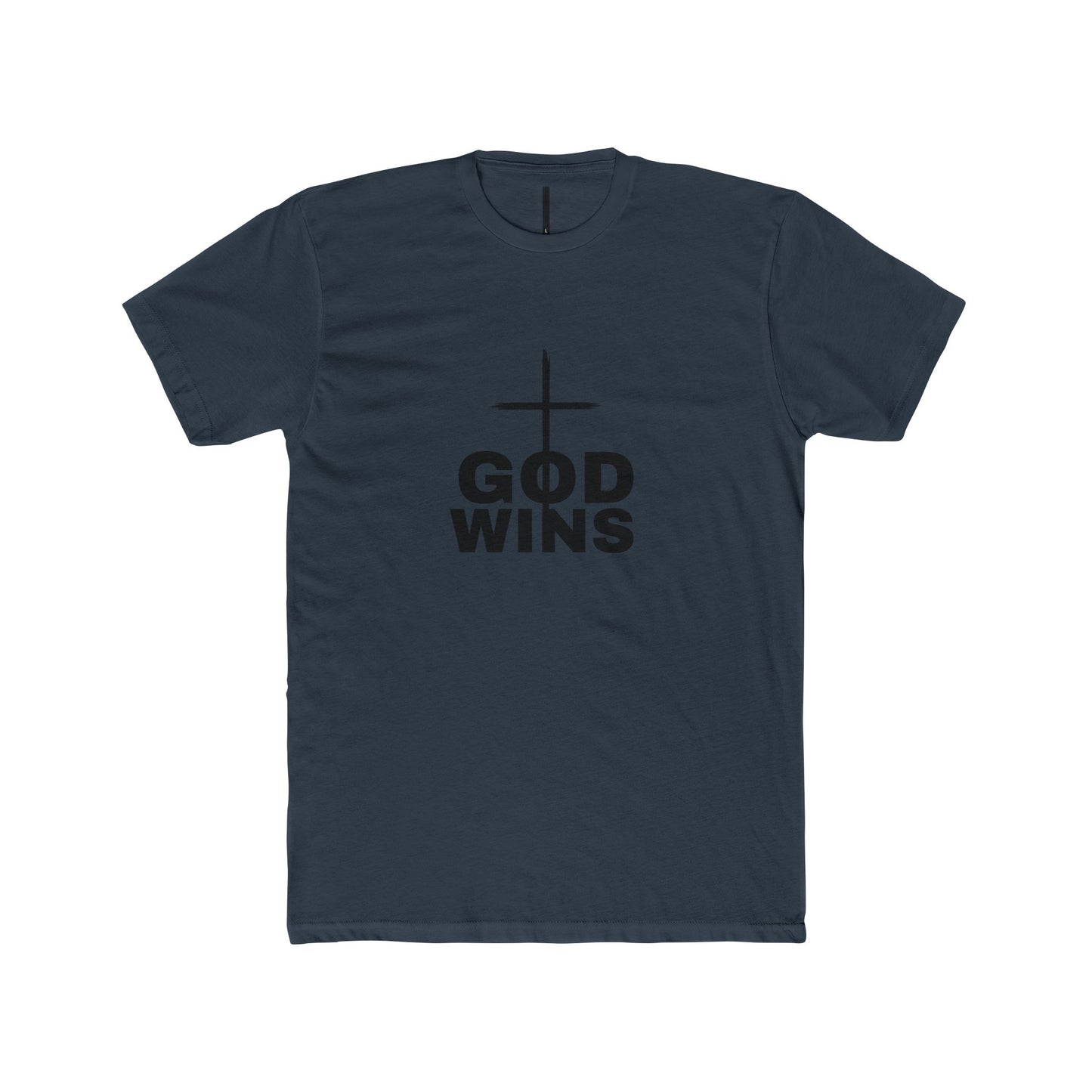 Faith-Inspired Unisex Crew Tee - God Wins Shirt, Christian T-Shirt, Inspirational Outfit, Religious Gift, Casual Wear
