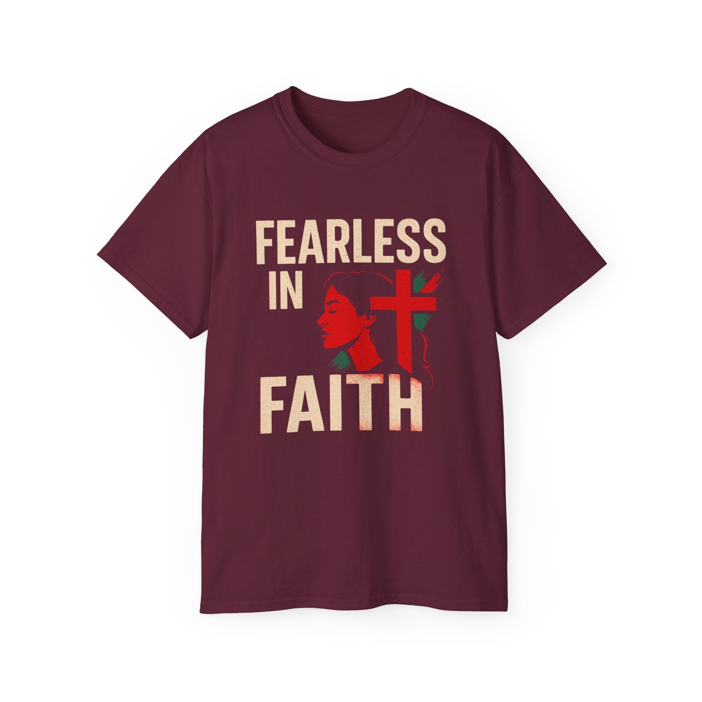 Fearless in Faith Tee, Inspirational T-Shirt, Gifts for Her, Christian Apparel, Faith-Based Wear, Unisex Cotton Tee