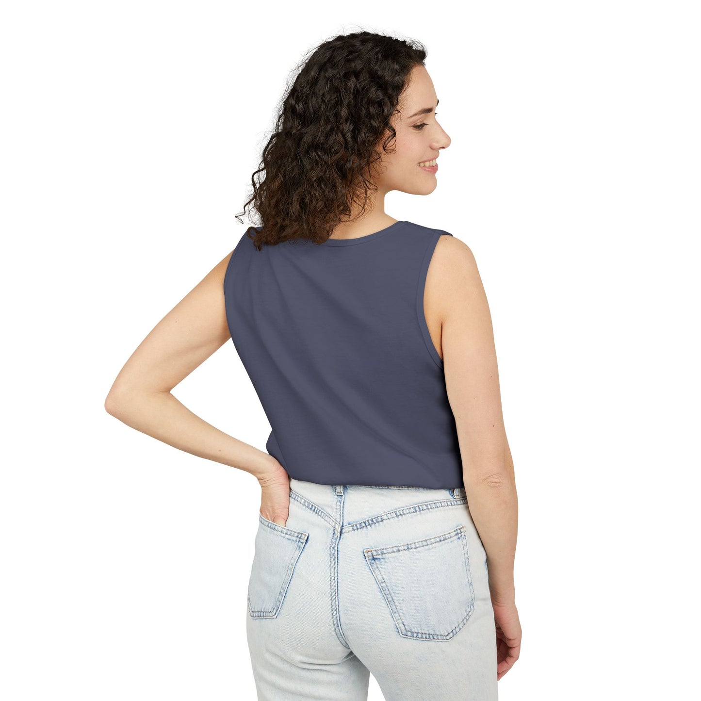 Unisex Garment- Cute Dyed Tank Top with Gray ChristLife logo