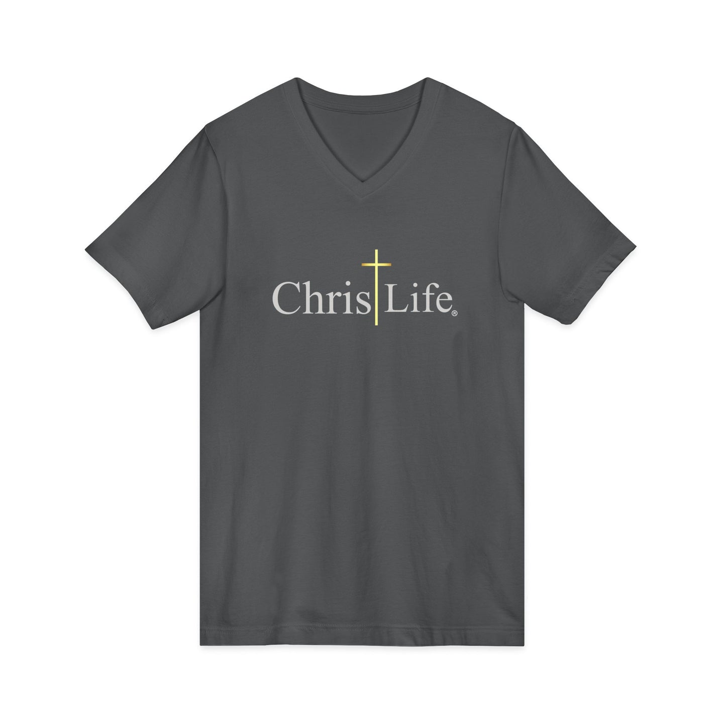 ChristLife, Christian V-Neck Tee | Inspirational Shirt for Faith, Casual Wear, Unisex