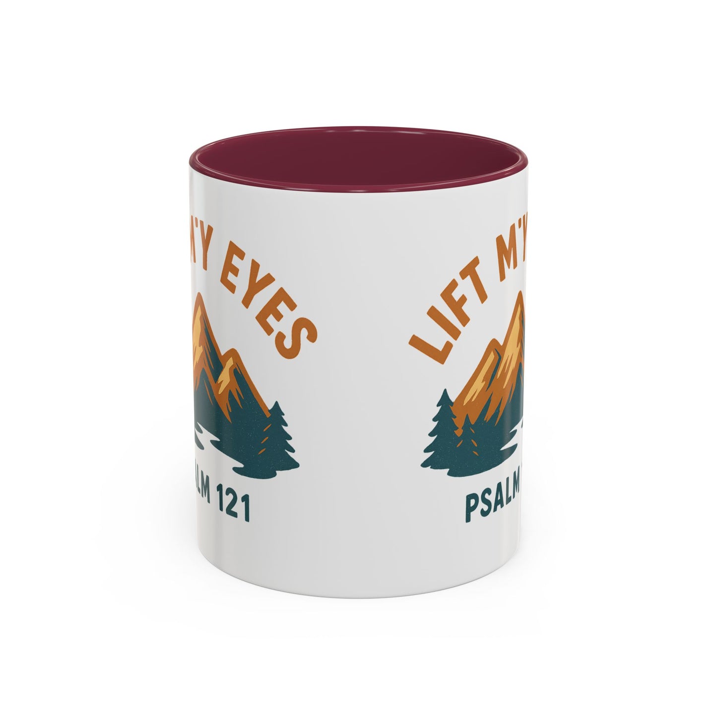 Christian Mountain Mug — "I Lift My Eyes" Psalm 121 Coffee Cup (11oz/15oz)