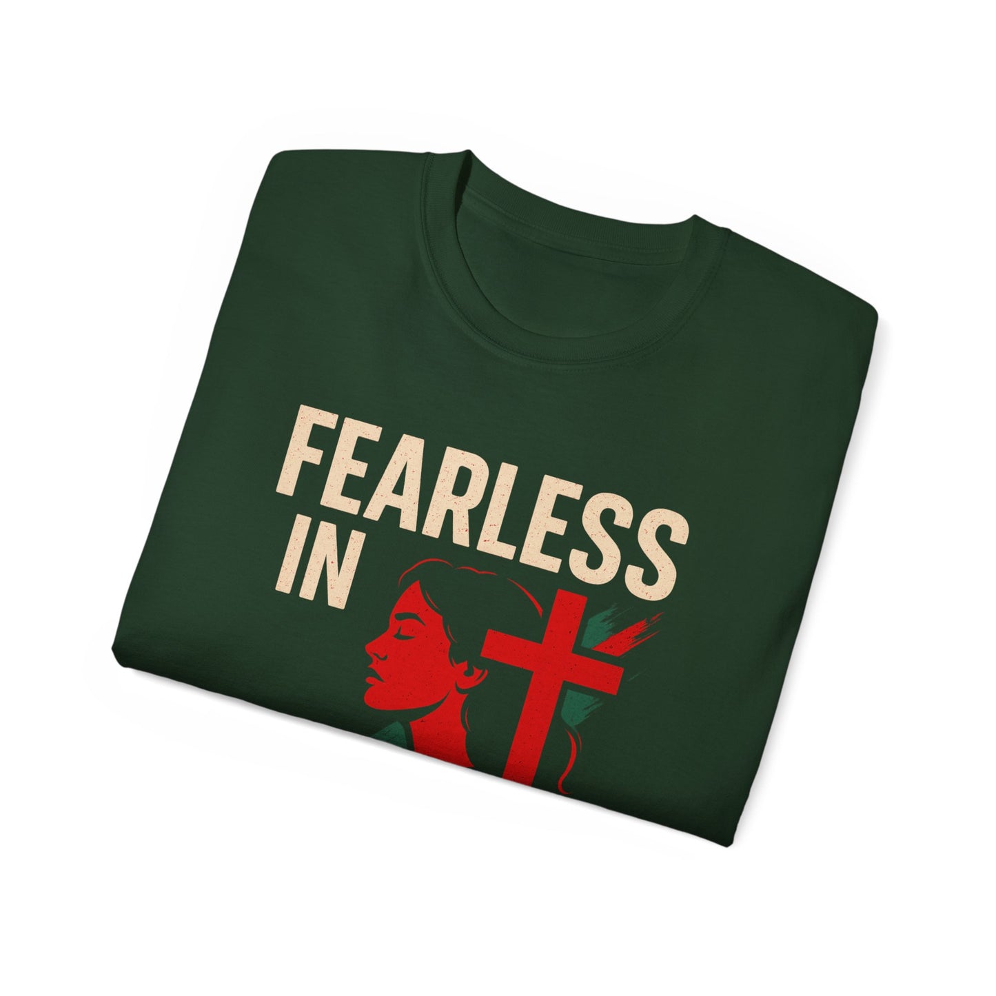 Fearless in Faith Tee, Inspirational T-Shirt, Gifts for Her, Christian Apparel, Faith-Based Wear, Unisex Cotton Tee