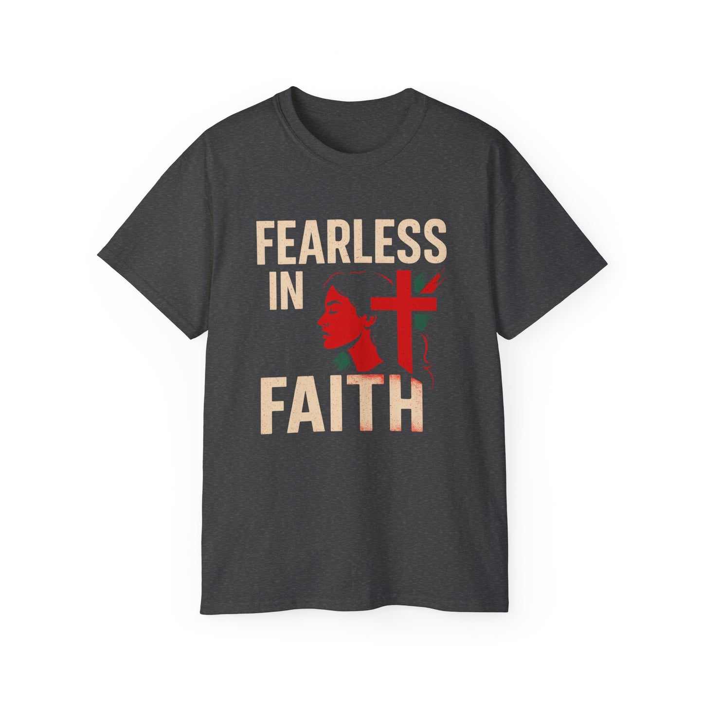 Fearless in Faith Tee, Inspirational T-Shirt, Gifts for Her, Christian Apparel, Faith-Based Wear, Unisex Cotton Tee
