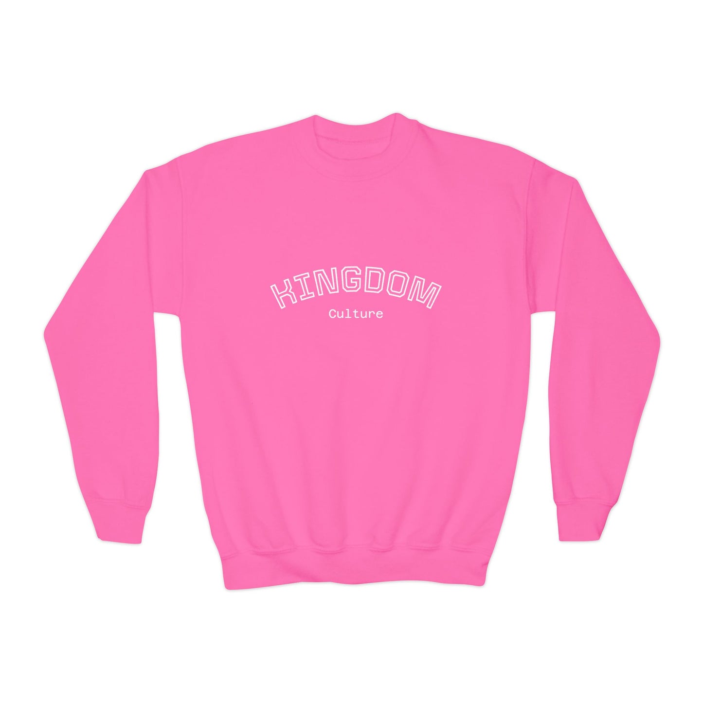 Youth Crewneck Sweatshirt - Cozy Kingdom Culture Pullover, Perfect for Kids & Teens, Great for Everyday Wear, Gifts, Casual Outfits