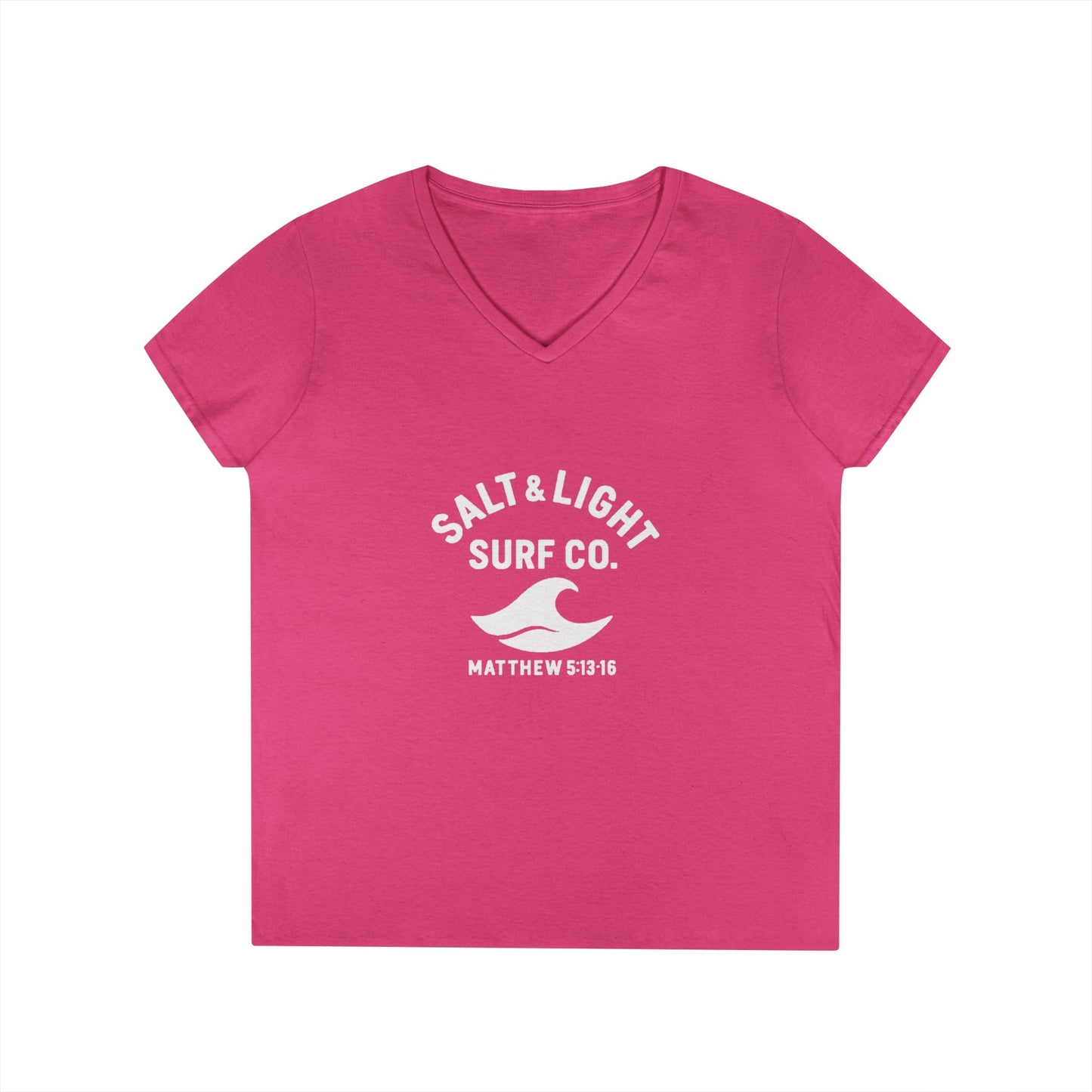 Salt and Light Surf Co/Faith Beach collection Ladies' V-Neck T-Shirt