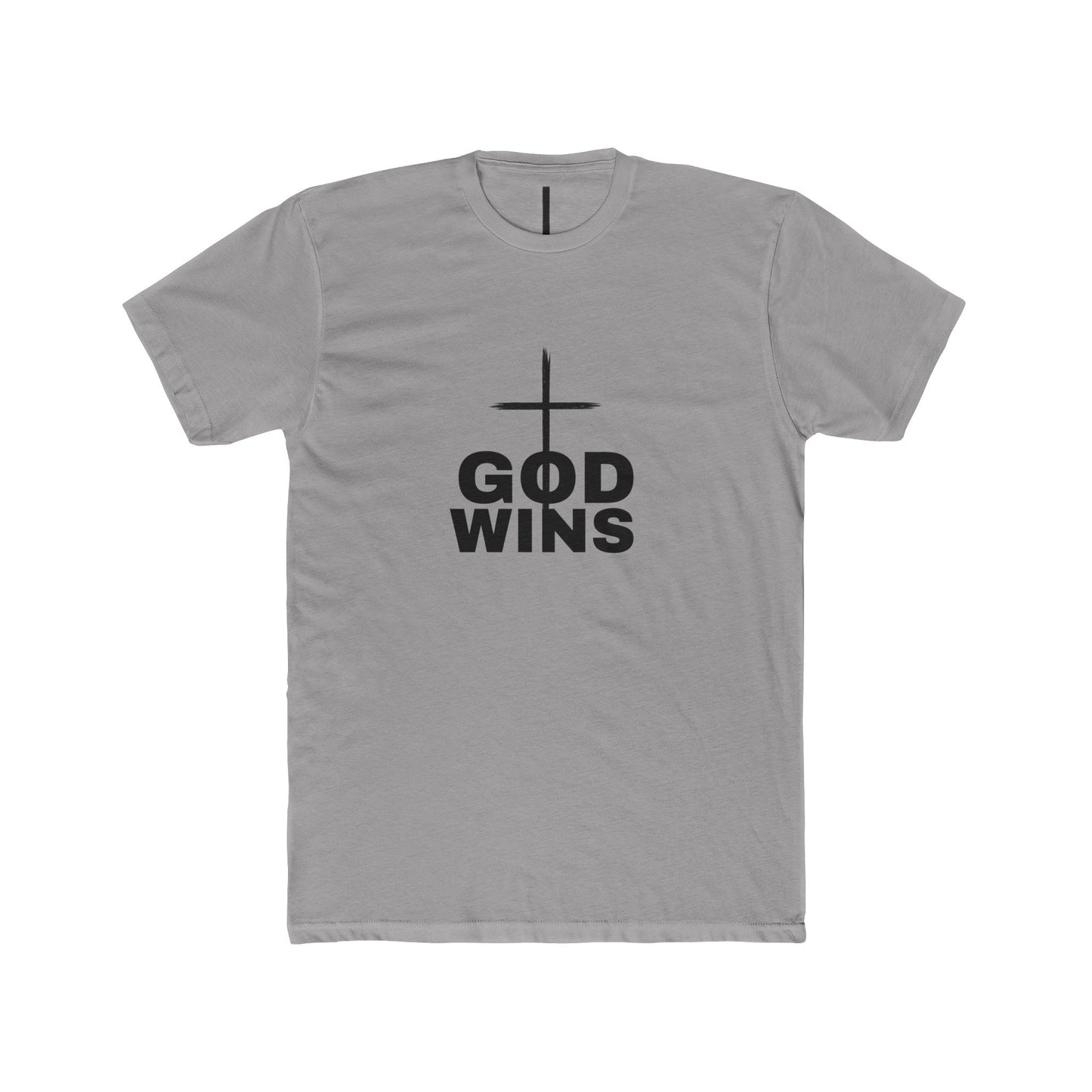 Faith-Inspired Unisex Crew Tee - God Wins Shirt, Christian T-Shirt, Inspirational Outfit, Religious Gift, Casual Wear