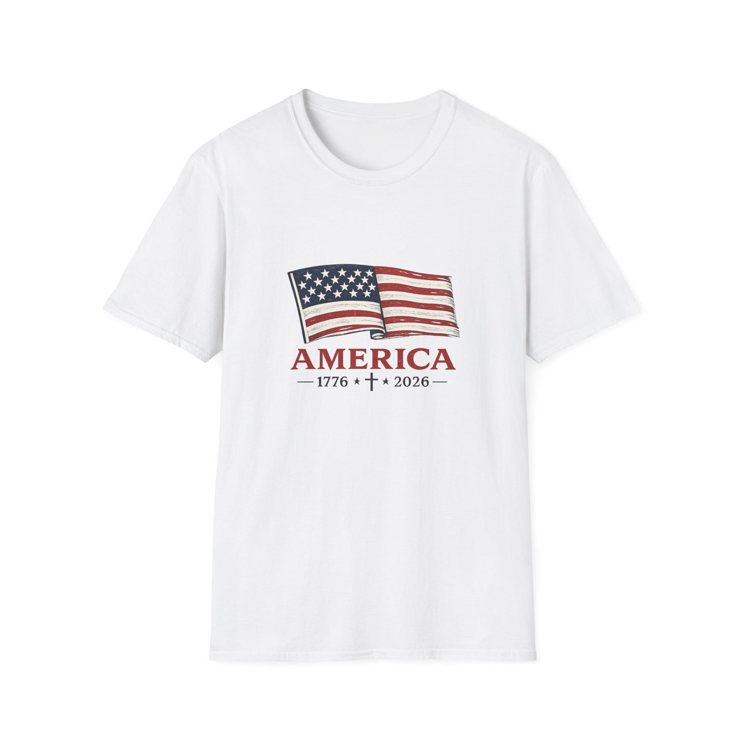 America 1776‑2026 Flag Graphic T-Shirt - Unisex