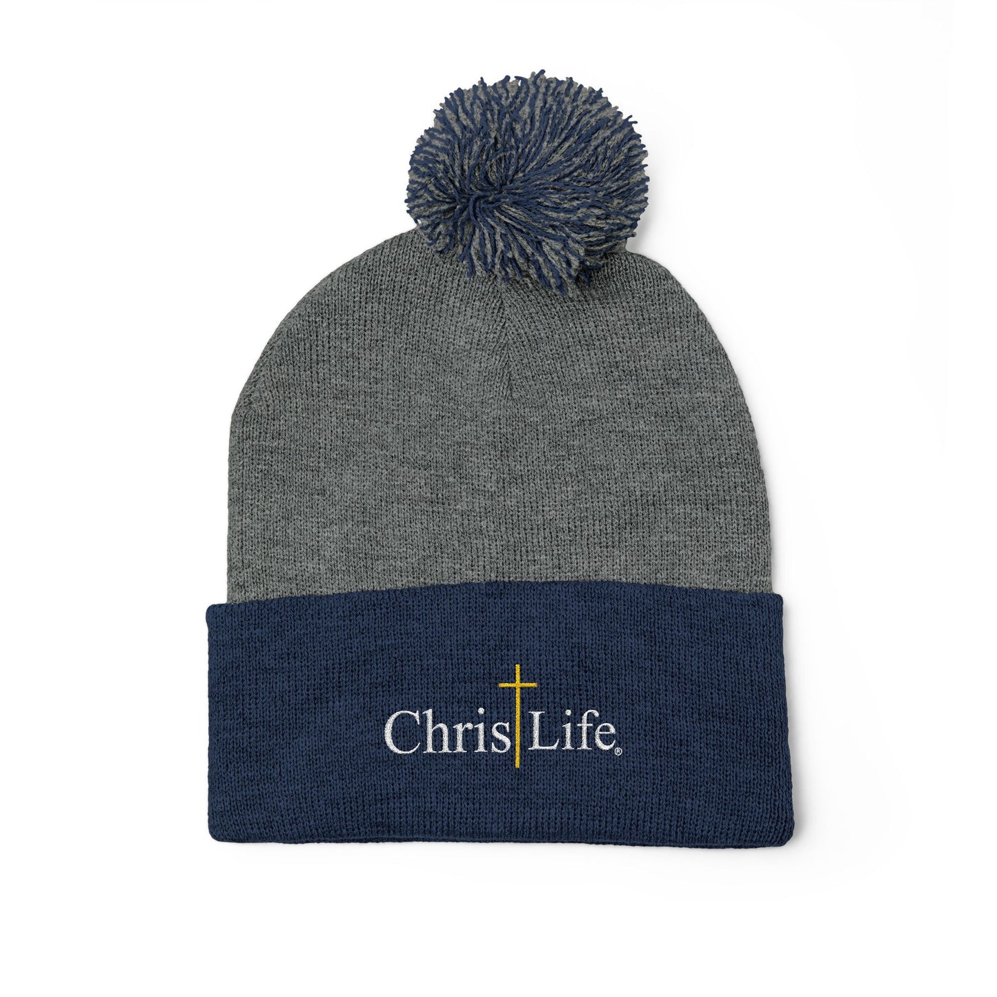 Cozy Embroidered Pom-Pom Knit Winter Beanie - ChristLife