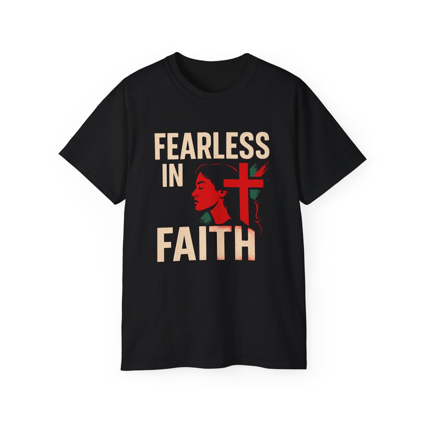 Fearless in Faith Tee, Inspirational T-Shirt, Gifts for Her, Christian Apparel, Faith-Based Wear, Unisex Cotton Tee