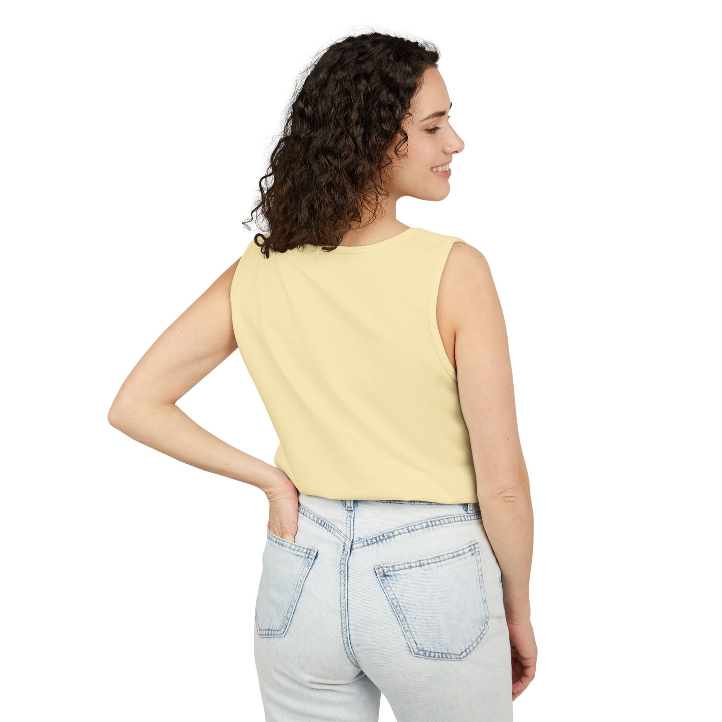 Unisex Garment- Cute Dyed Tank Top with Gray ChristLife logo