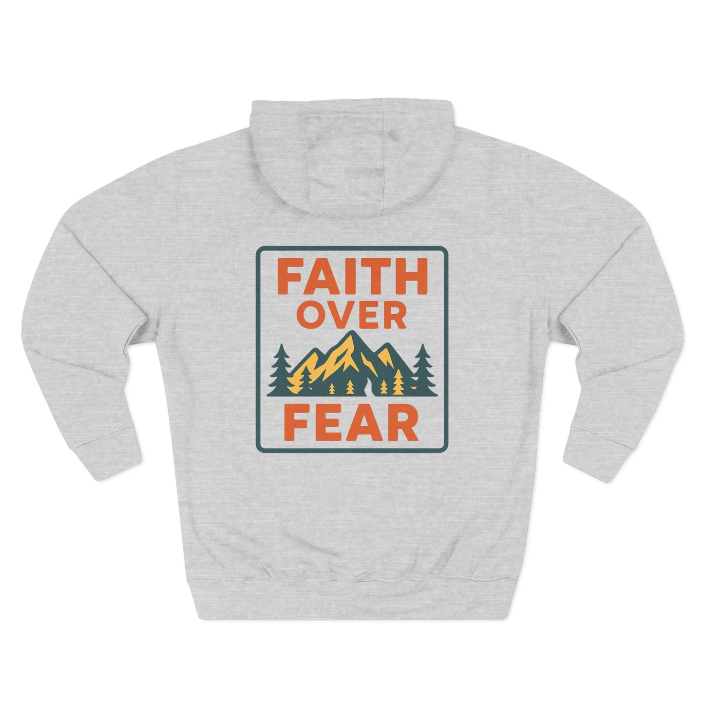 Hoodie — Faith Over Fear Mountain Graphic Retro Park Sign