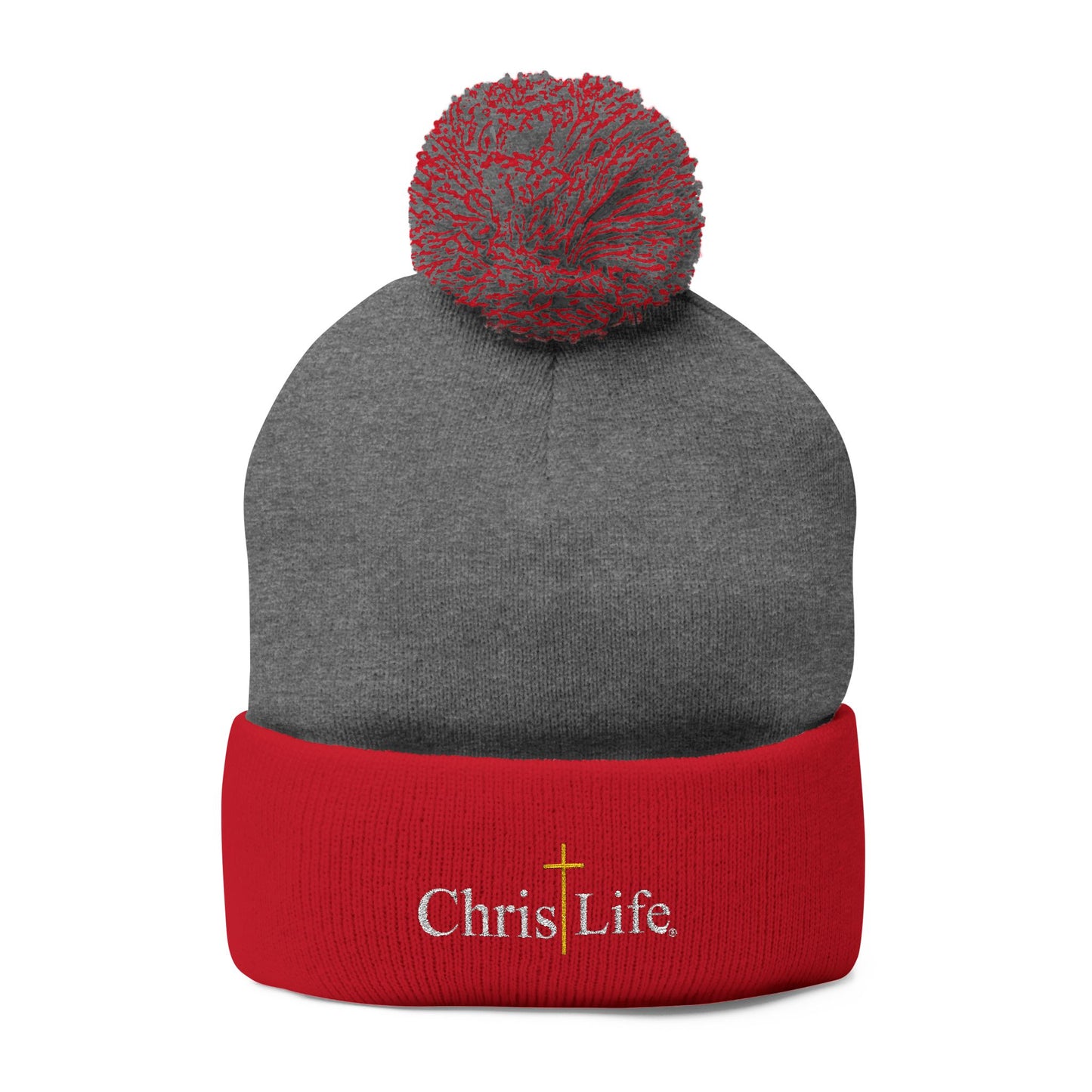 Cozy Embroidered Pom-Pom Knit Winter Beanie - ChristLife