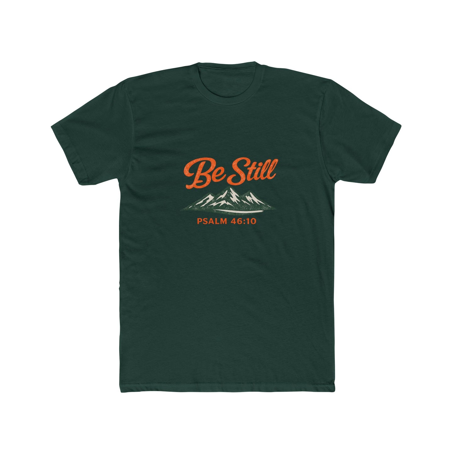 Be Still Psalm 46:10 Vintage Ink Wash T-Shirt — Mountain Christian Faith Tee - Unisex