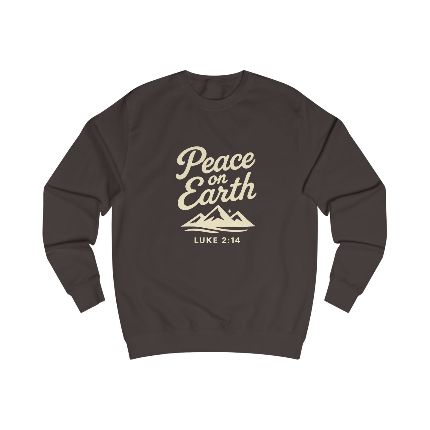 Peace on Earth Unisex Sweatshirt - Beige Copy, Cozy Apparel, Outdoors, Faith