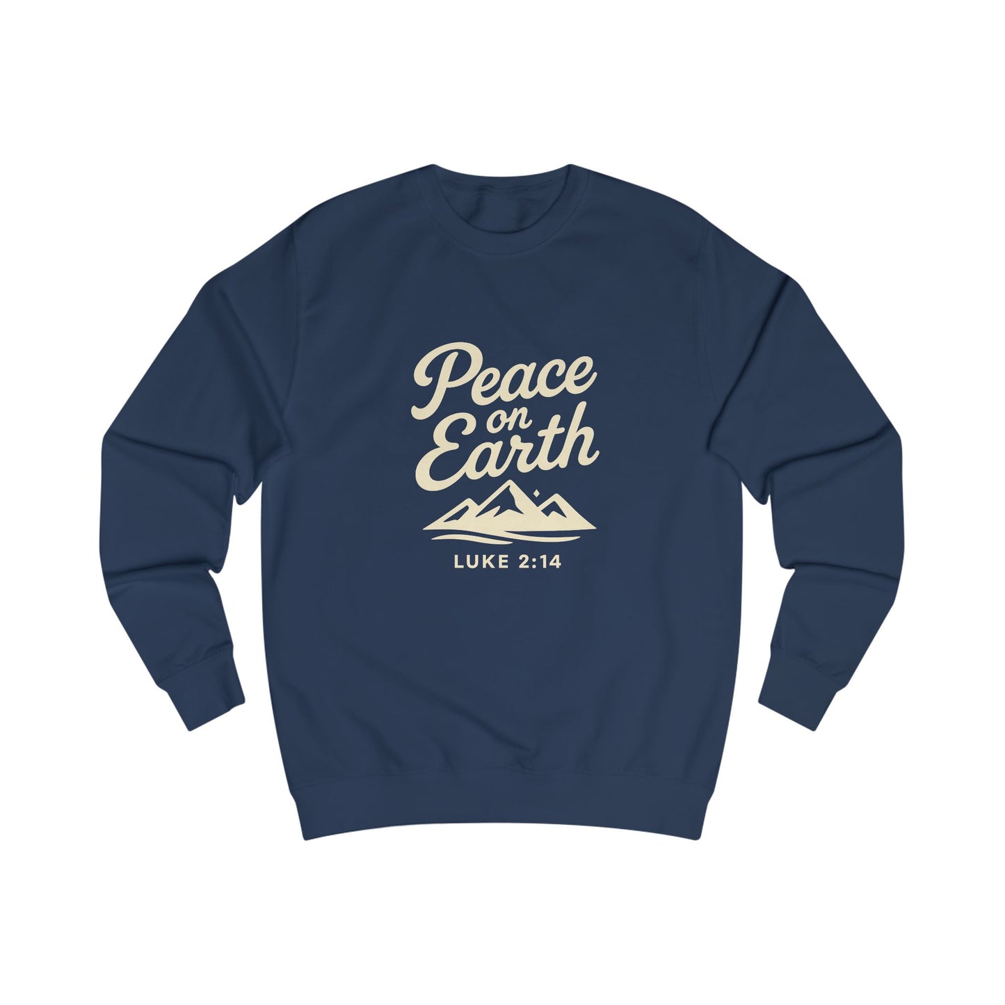 Peace on Earth Unisex Sweatshirt - Beige Copy, Cozy Apparel, Outdoors, Faith