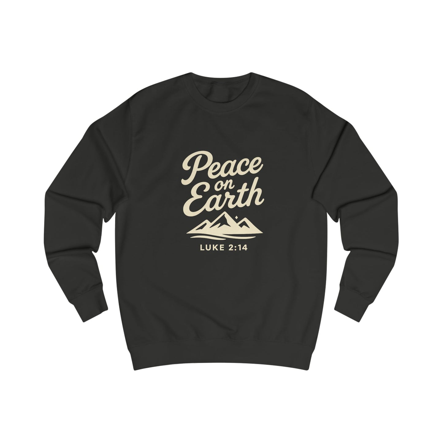 Peace on Earth Unisex Sweatshirt - Beige Copy, Cozy Apparel, Outdoors, Faith