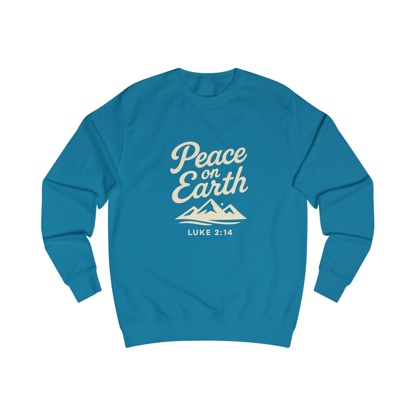 Peace on Earth Unisex Sweatshirt - Beige Copy, Cozy Apparel, Outdoors, Faith