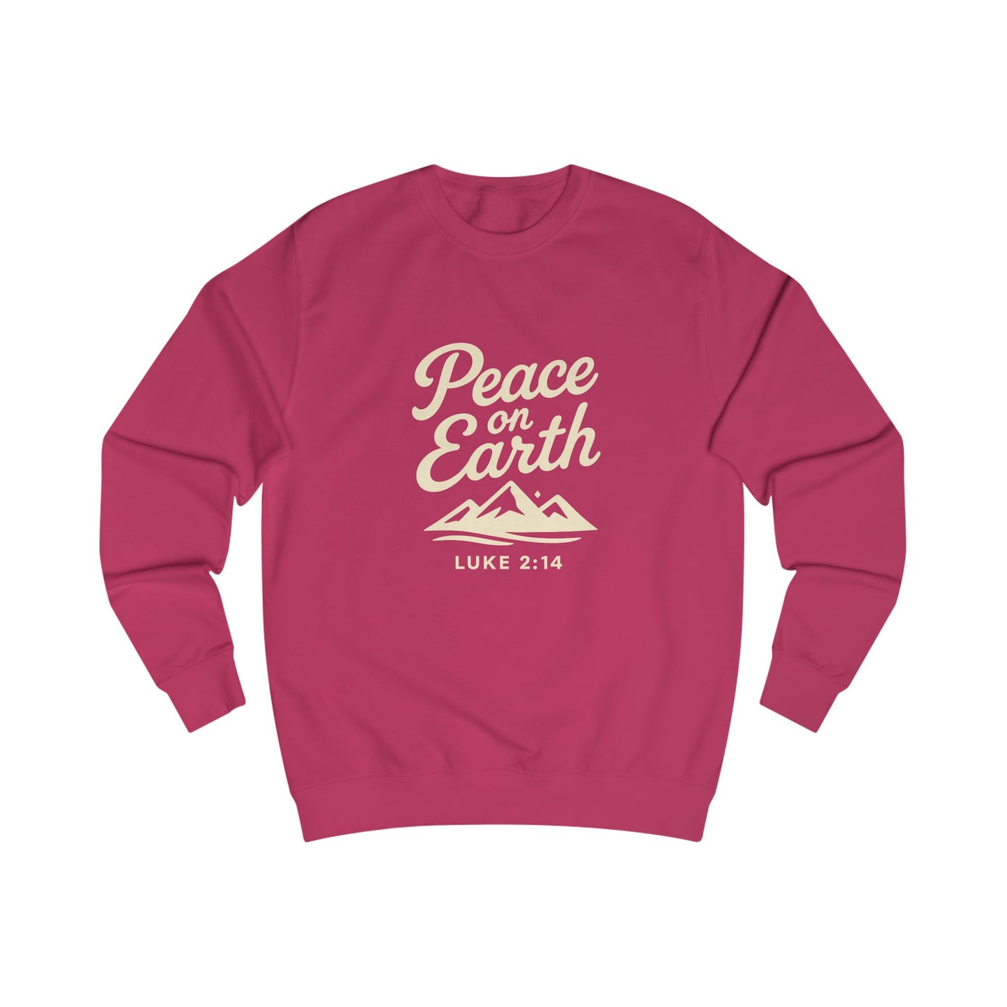 Peace on Earth Unisex Sweatshirt - Beige Copy, Cozy Apparel, Outdoors, Faith