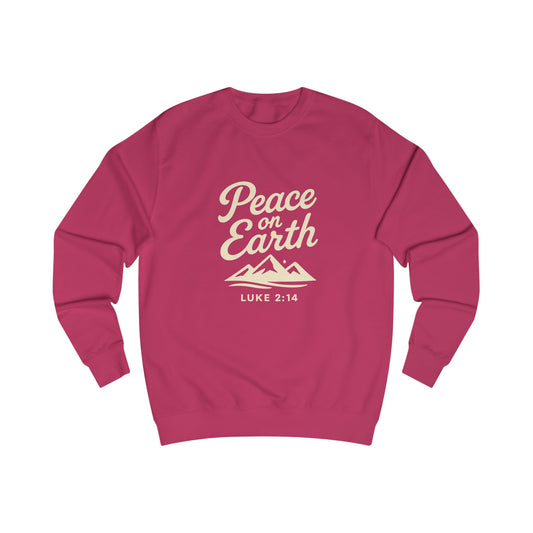 Peace on Earth Unisex Sweatshirt - Beige Copy, Cozy Apparel, Outdoors, Faith