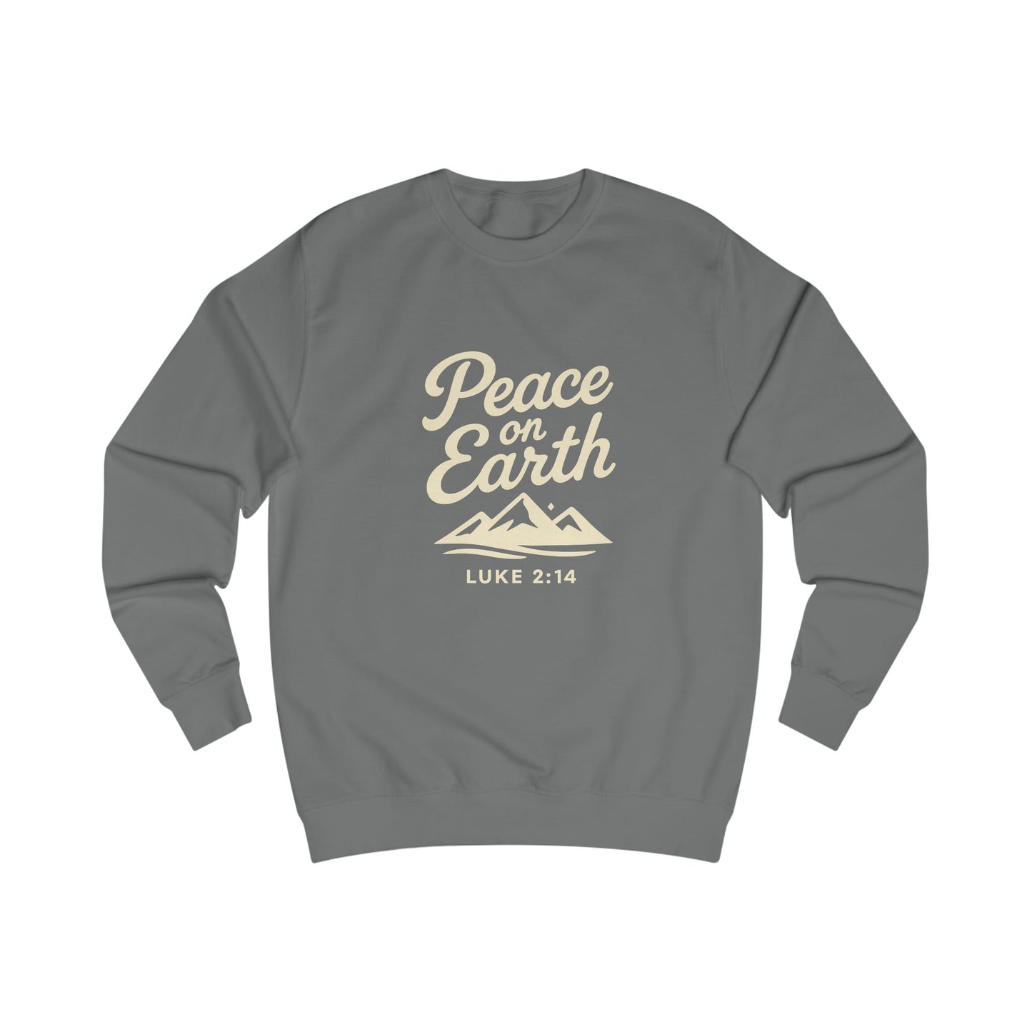 Peace on Earth Unisex Sweatshirt - Beige Copy, Cozy Apparel, Outdoors, Faith