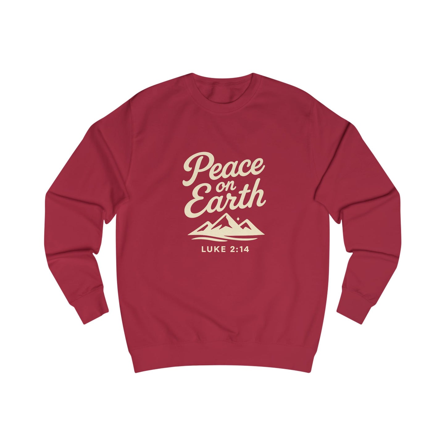 Peace on Earth Unisex Sweatshirt - Beige Copy, Cozy Apparel, Outdoors, Faith