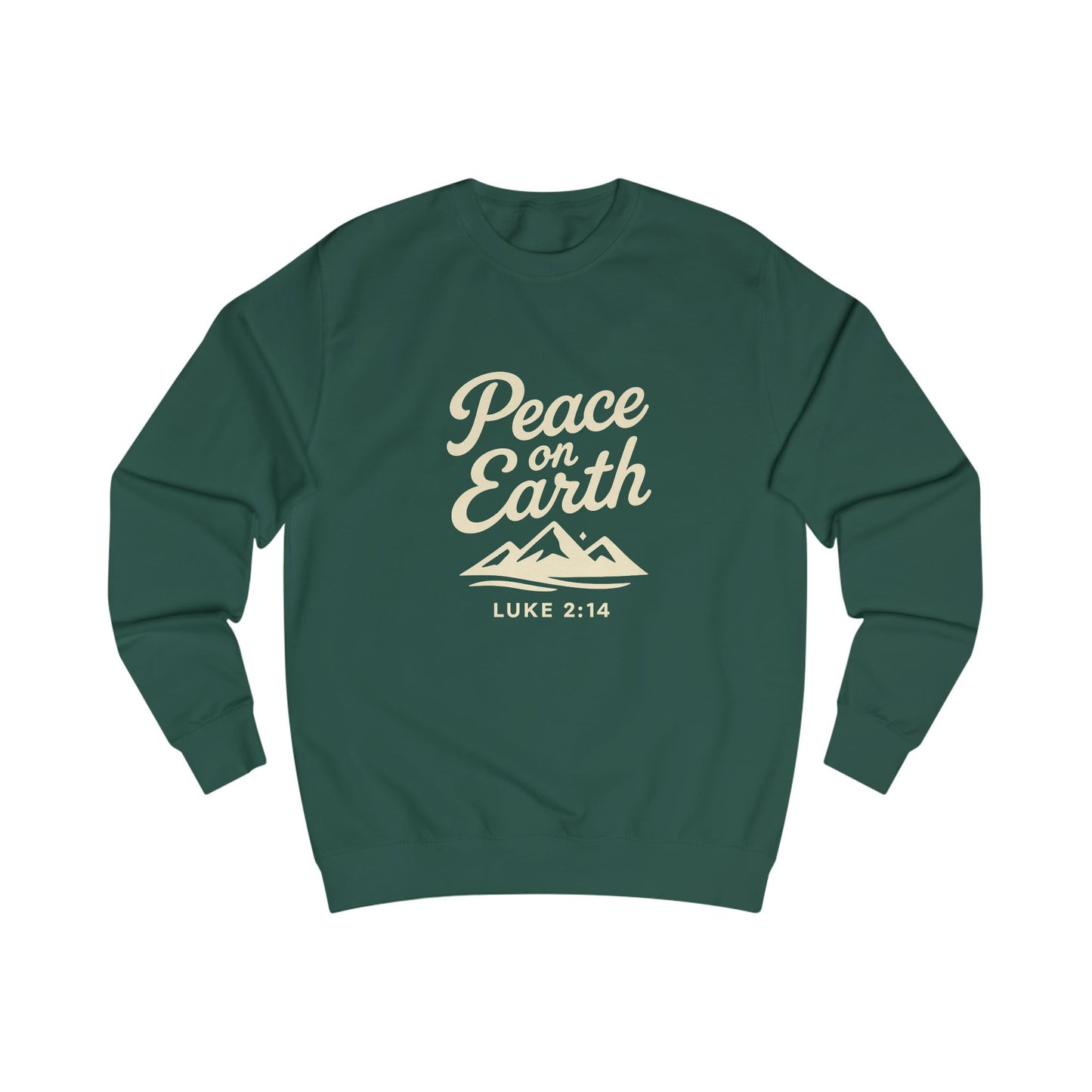 Peace on Earth Unisex Sweatshirt - Beige Copy, Cozy Apparel, Outdoors, Faith