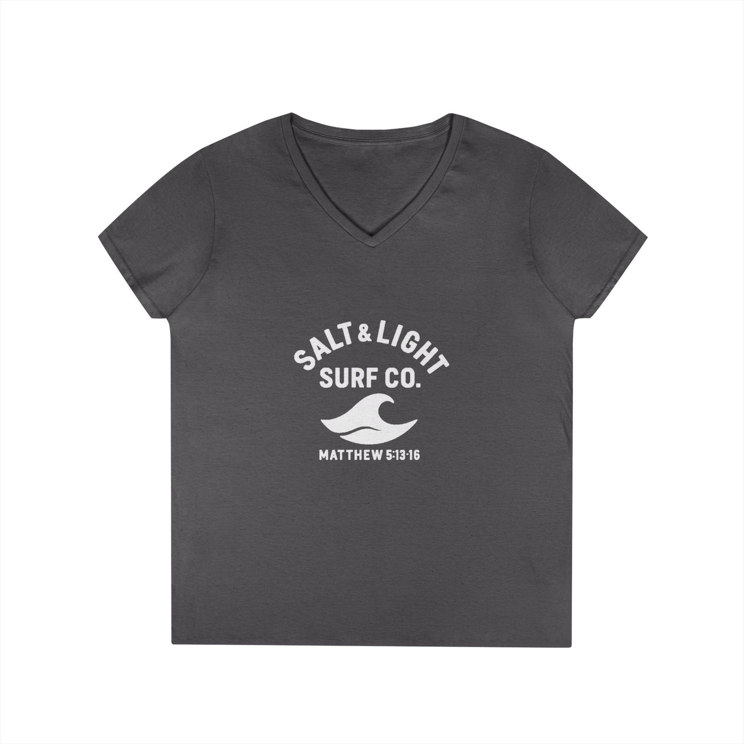 Salt and Light Surf Co/Faith Beach collection Ladies' V-Neck T-Shirt