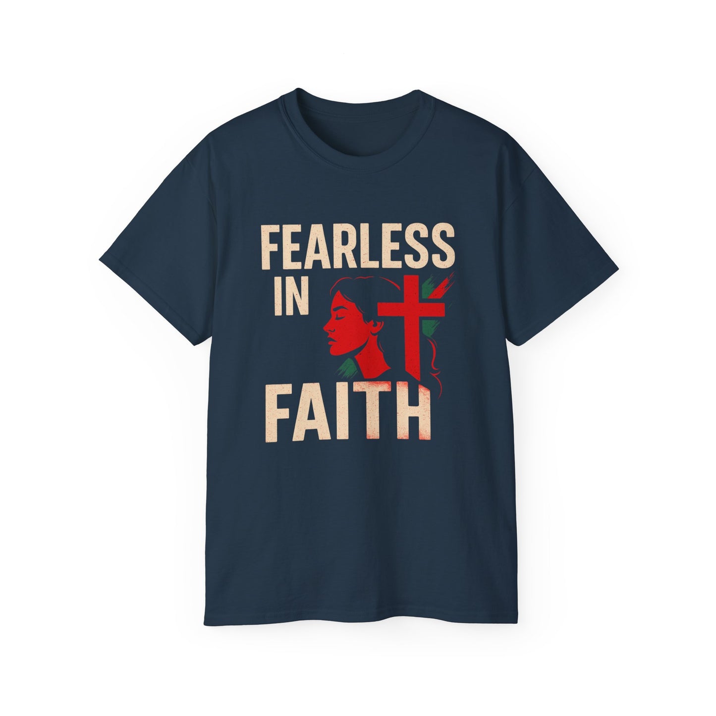 Fearless in Faith Tee, Inspirational T-Shirt, Gifts for Her, Christian Apparel, Faith-Based Wear, Unisex Cotton Tee
