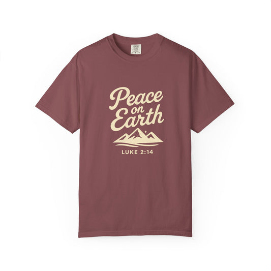 Peace on Earth - Beige Copy, Unisex Garment-Dyed T-Shirt, comfort T-Shirt