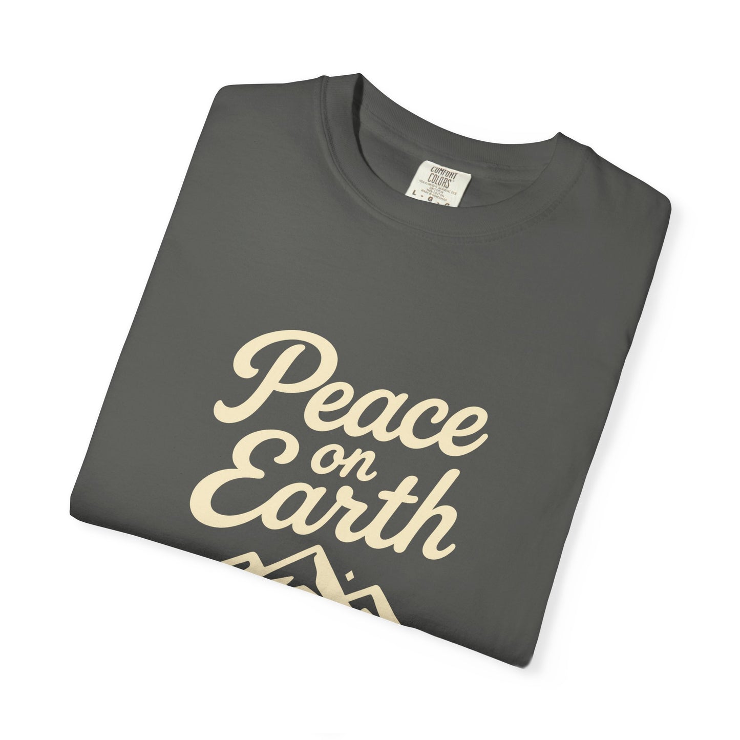 Peace on Earth - Beige Copy, Unisex Garment-Dyed T-Shirt, comfort T-Shirt